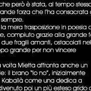 Il testo RESTANO INTESE (LA PROVA REALE) di MIETTA è presente anche nell'album Due soli (2011)