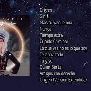 Il testo MÁS TUYA QUE MÍA di DULCE MARÍA è presente anche nell'album Origen (2021)