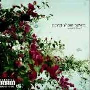 Il testo SACRILEGIOUS di NEVER SHOUT NEVER è presente anche nell'album What is love? (2010)