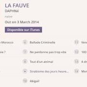 Il testo ROCAMBOLESQUE MOROCCO di DAPHNÉ è presente anche nell'album La fauve (2014)