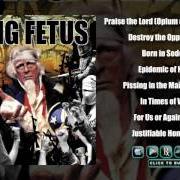 Il testo JUSTIFIABLE HOMICIDE dei DYING FETUS è presente anche nell'album Destroy the opposition (2000)
