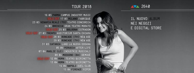 Francesca Michielin: tour 2018 a gonfie vele Francesca Michielin: tour 2018 a gonfie vele